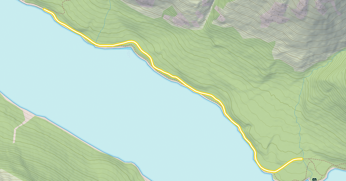 Map preview of Eklutna Lakeside Trail