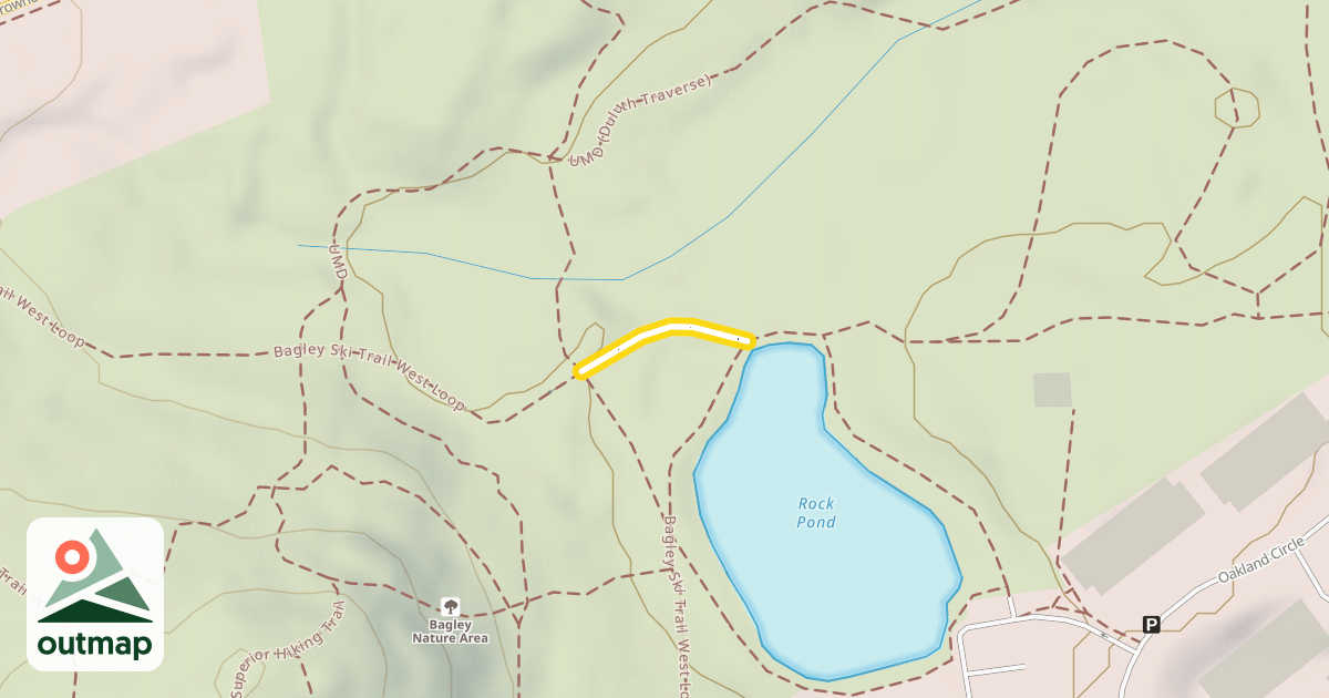 Map of Bagley Ski Trail West Loop