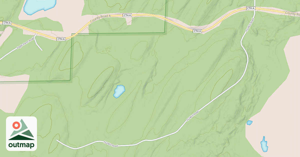 Map of SECRET LAKE ROAD