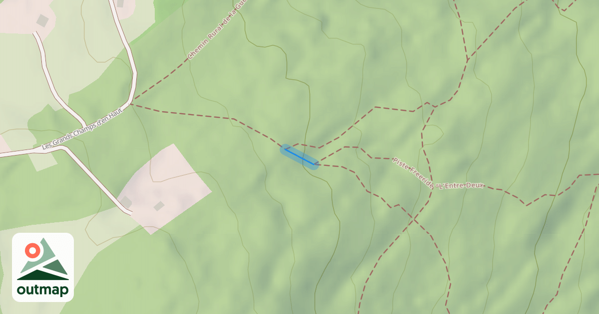 Map of Piste freeride La Longue