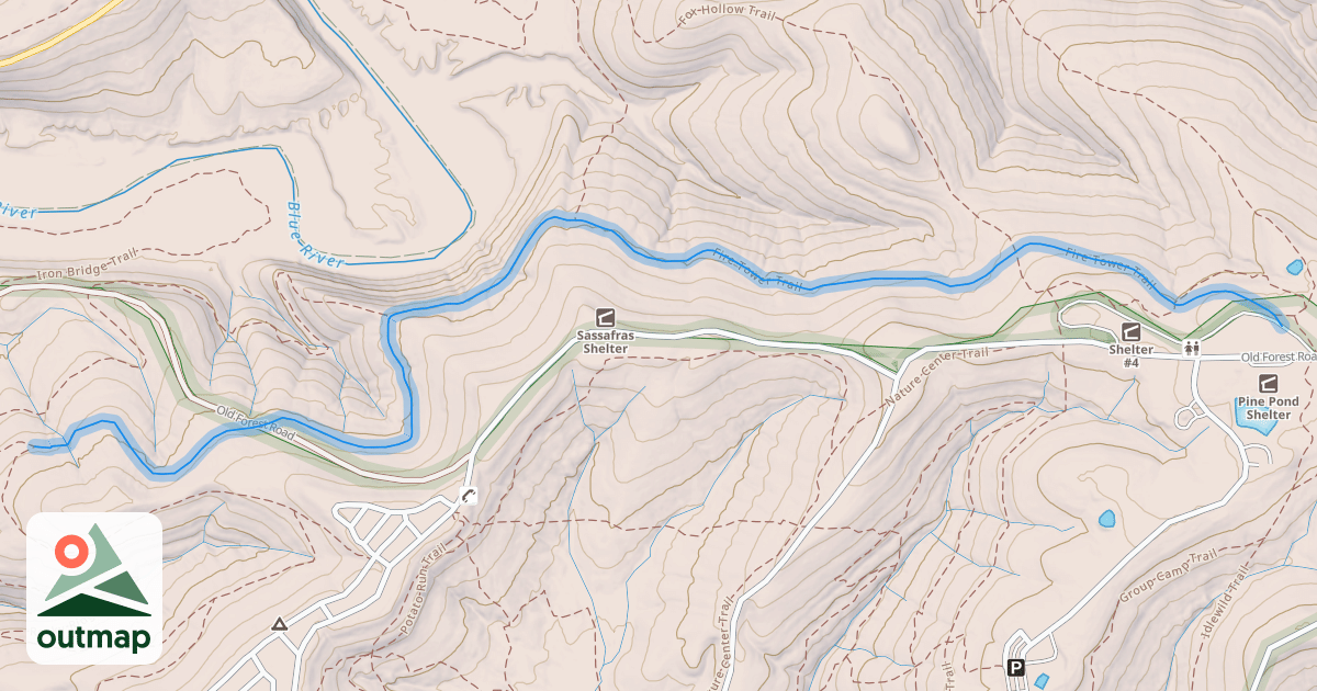 Map of Fire Tower Trail
