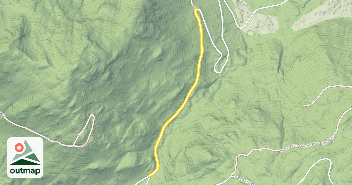 Map of National Forest Development Road 12