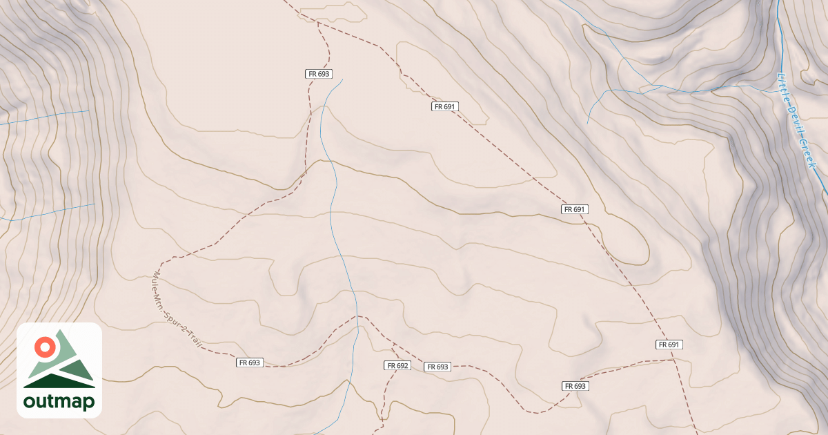 Map of MULE MTN. SPUR 2