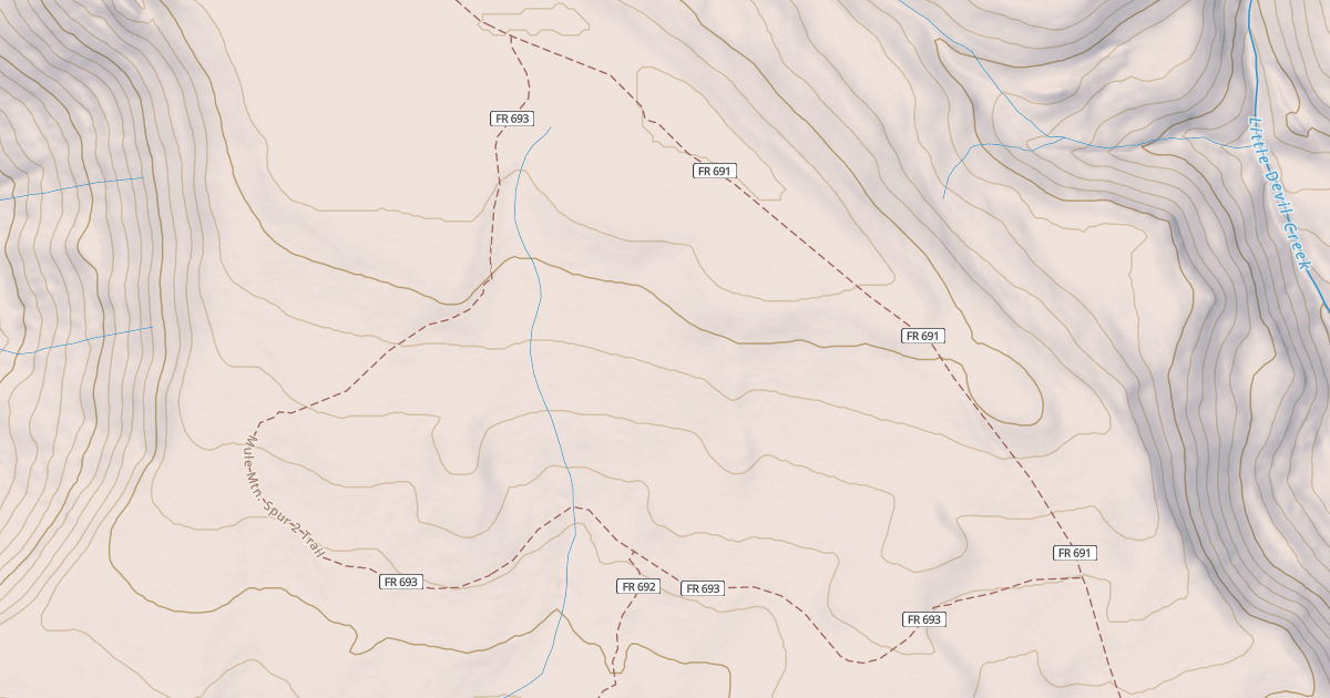 Map preview of MULE MTN. SPUR 2