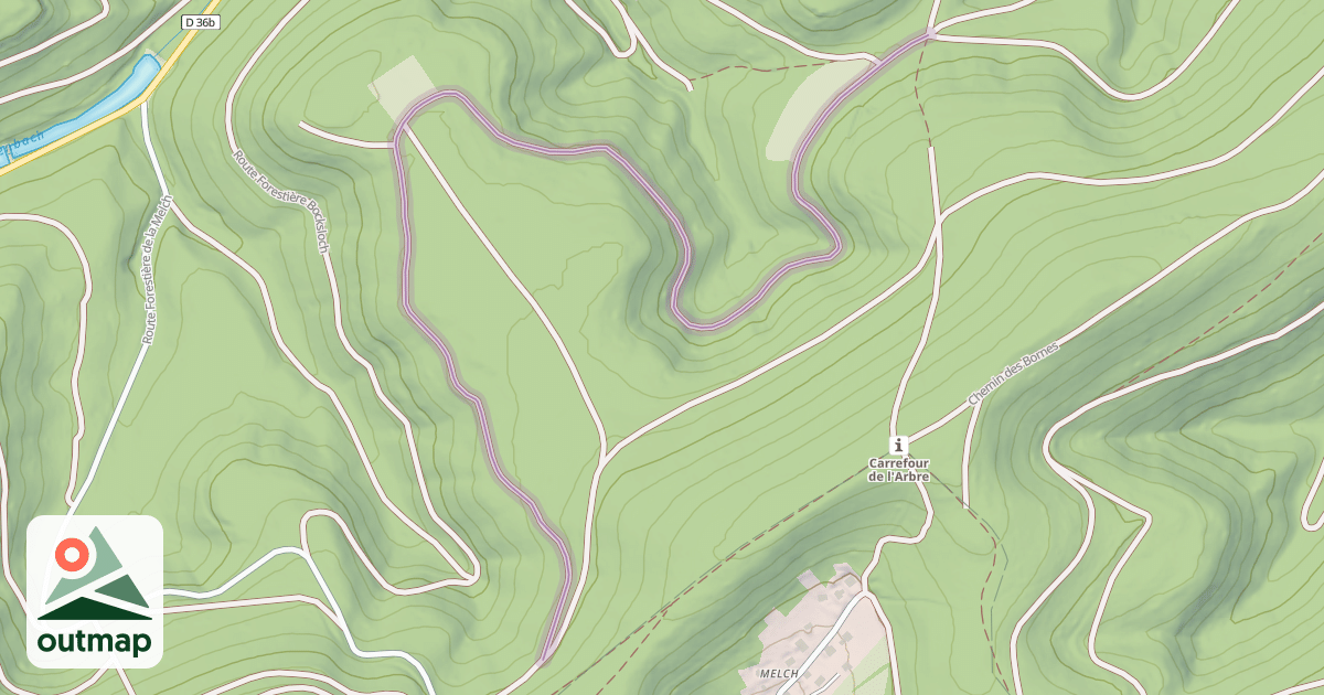 Map of Route Forestière du Perichberg