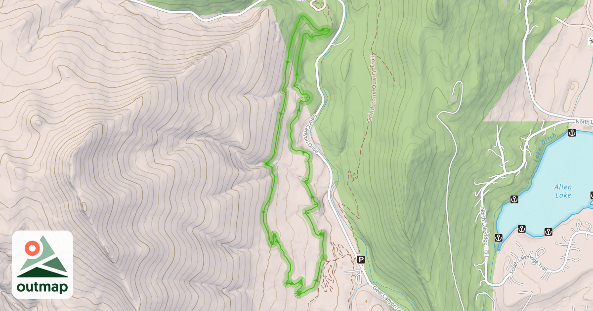Map of Overland Loop Trail