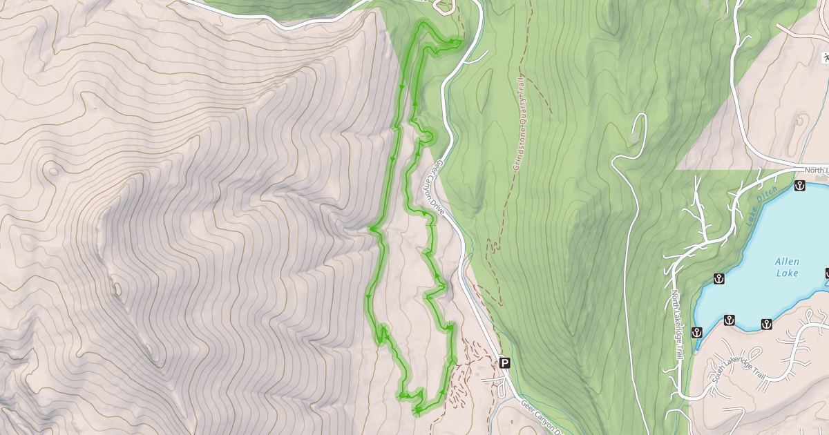 Map preview of Overland Loop Trail
