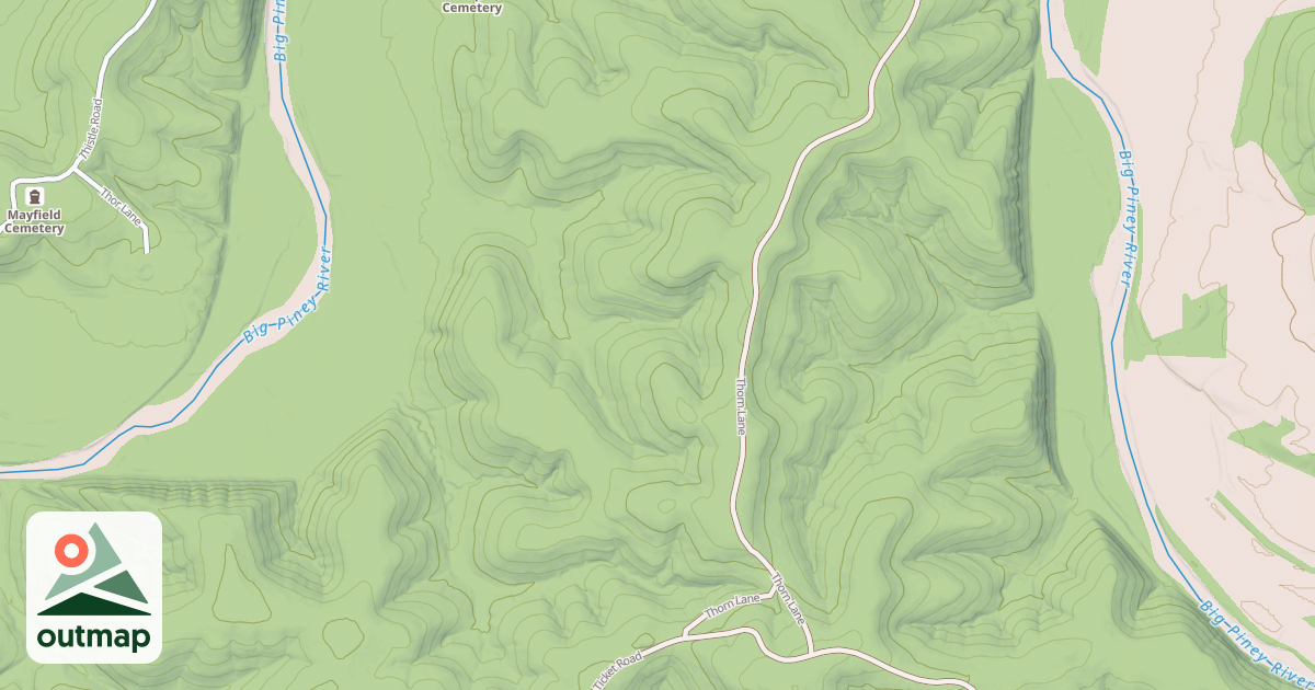 Map of THOMPSON CEMETERY SPUR A