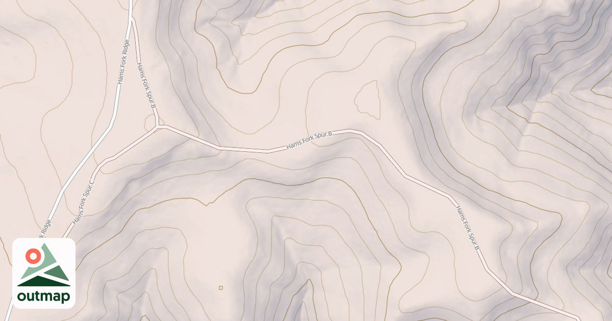 Map of HAMS FORK RIDGE SPUR B
