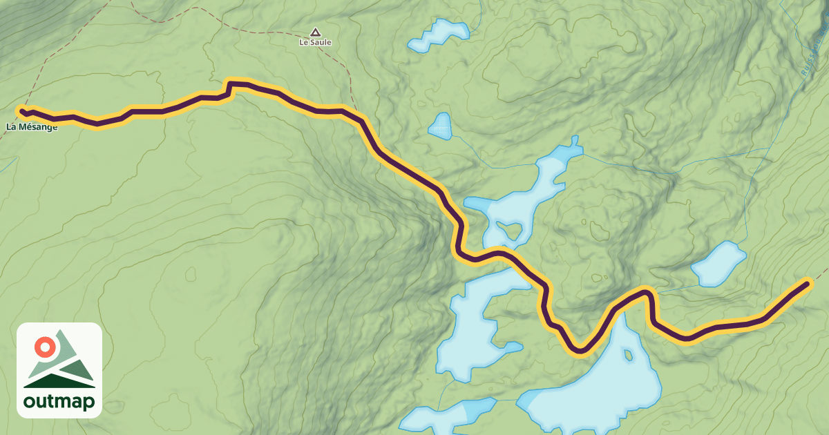 Map of La Grande traversée - Sentier International des Appalaches SIA-IAT