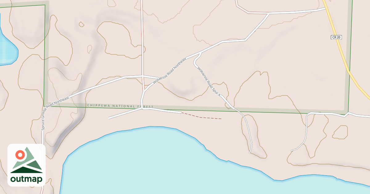 Map of WOLVERINE ROAD NORTHEAST