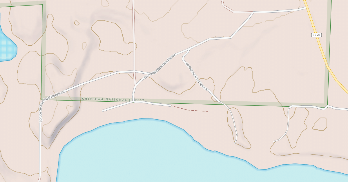 Map preview of WOLVERINE ROAD NORTHEAST