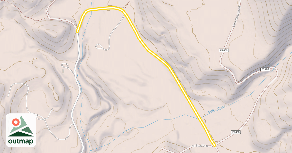 Map of Goose Creek Flat Road