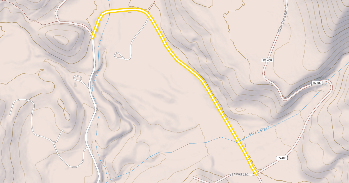 Map preview of Goose Creek Flat Road