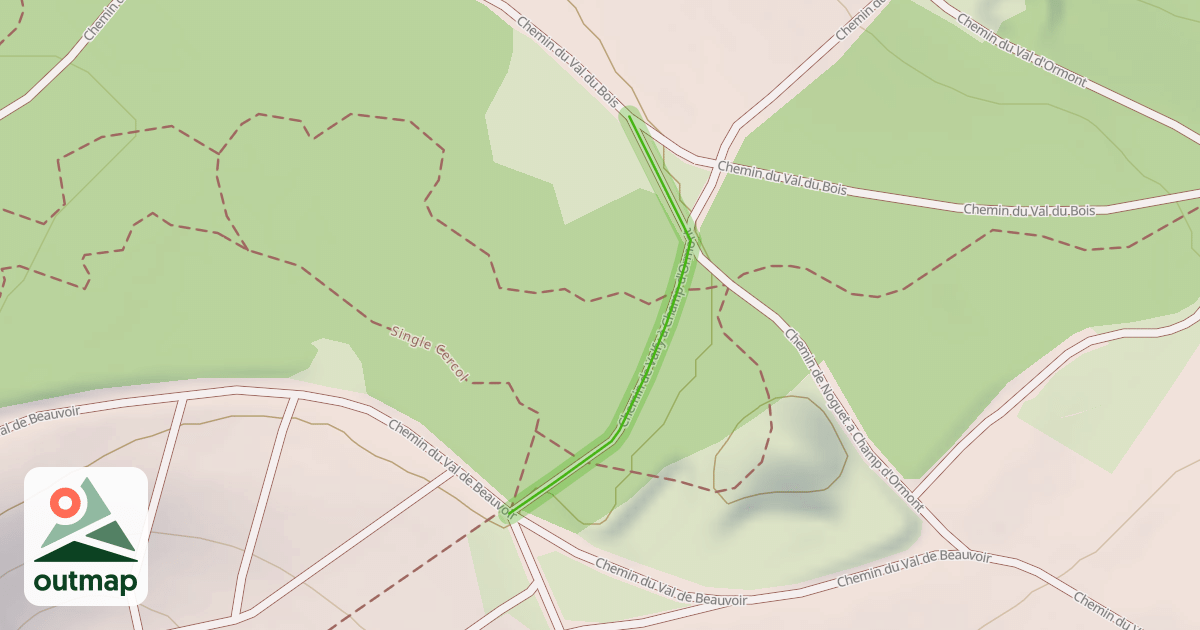 Map of Chemin de Valfy à Champ d'Ormont