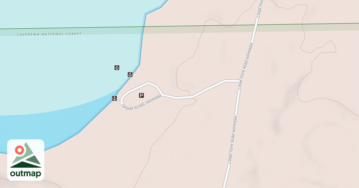Map of GILSTAD LAKE BOAT ACCESS