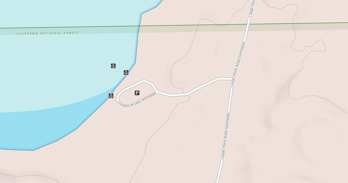 Map preview of GILSTAD LAKE BOAT ACCESS