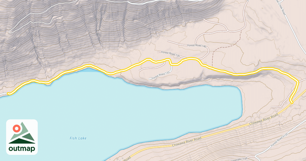 Map of Fish Lake Road