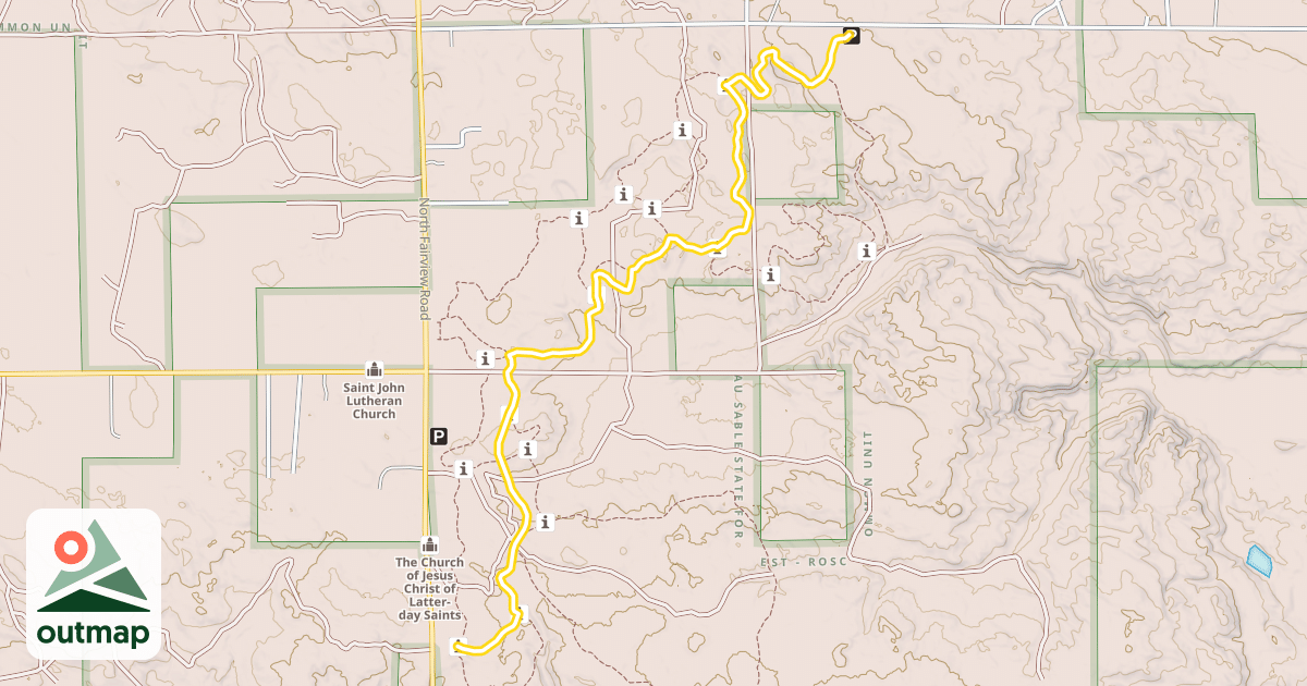 Map of Ogemaw Hills Pathway