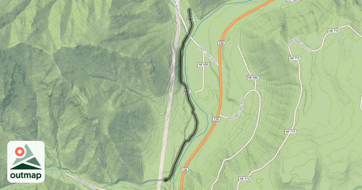 Map of McKenzie River Trail #3507