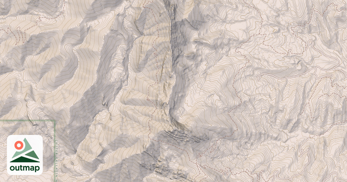 Map of Bridger Ridge