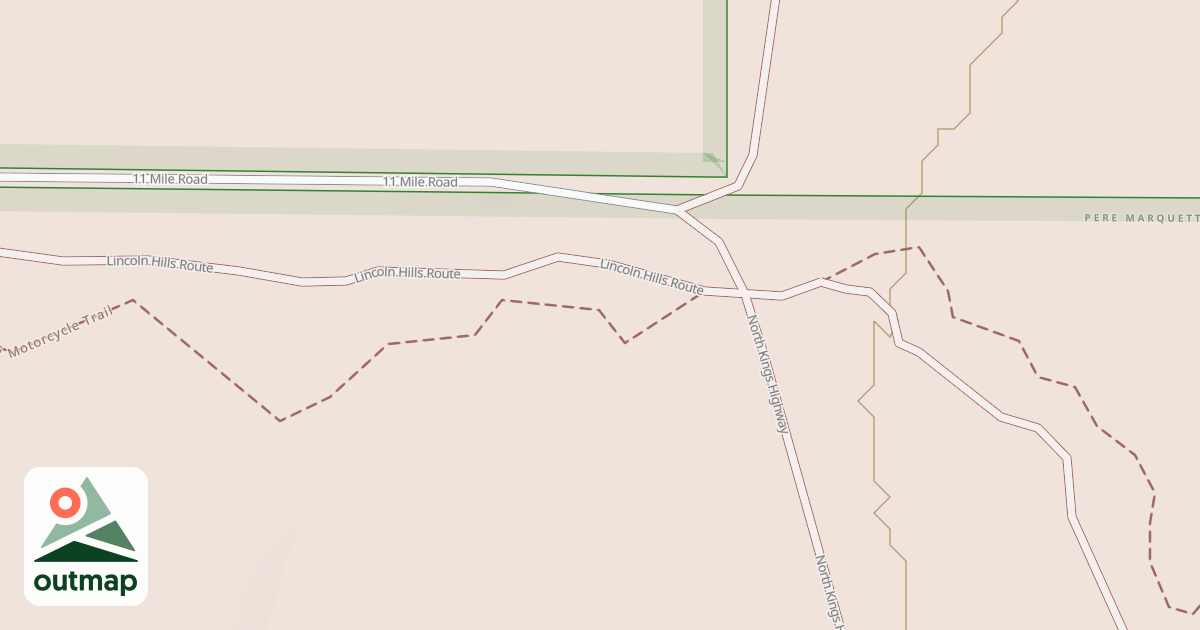 Map of Lincoln Hills Motorcycle Trail