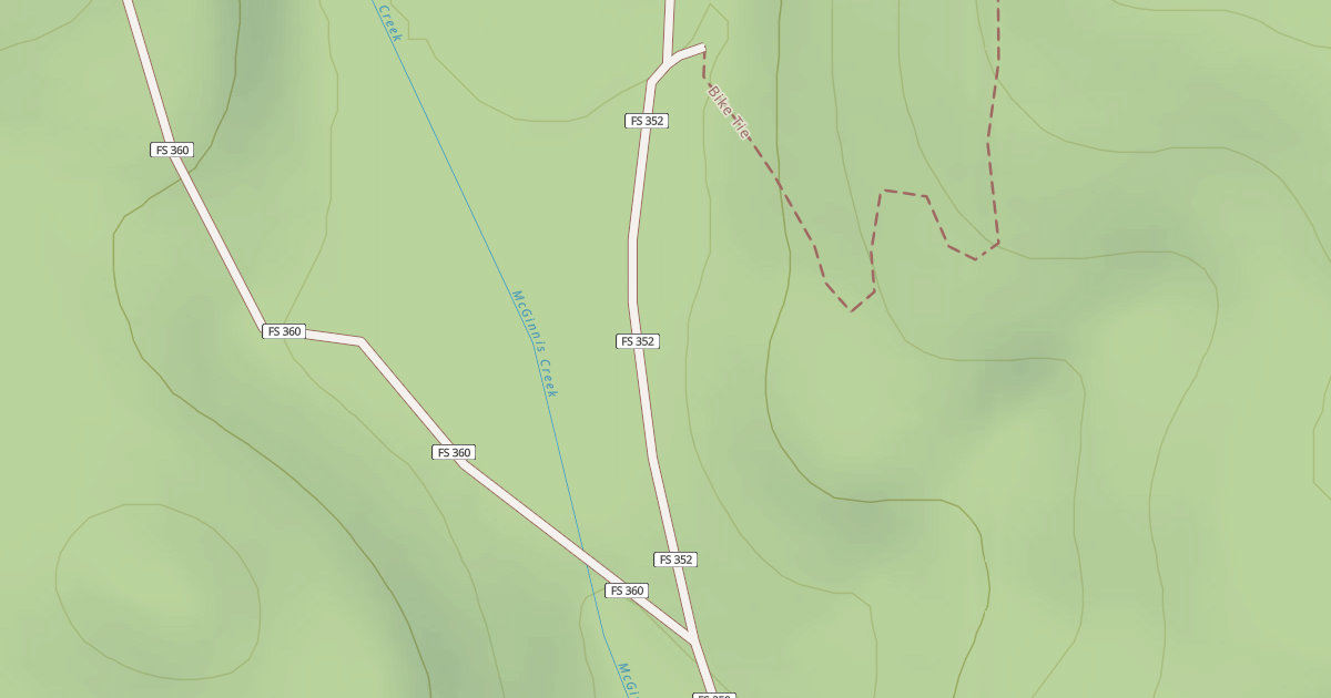 Map preview of USFS Motor Vehicle Use Map Roads {57113F6B-0189-449C-A86D-F438DAB50636}