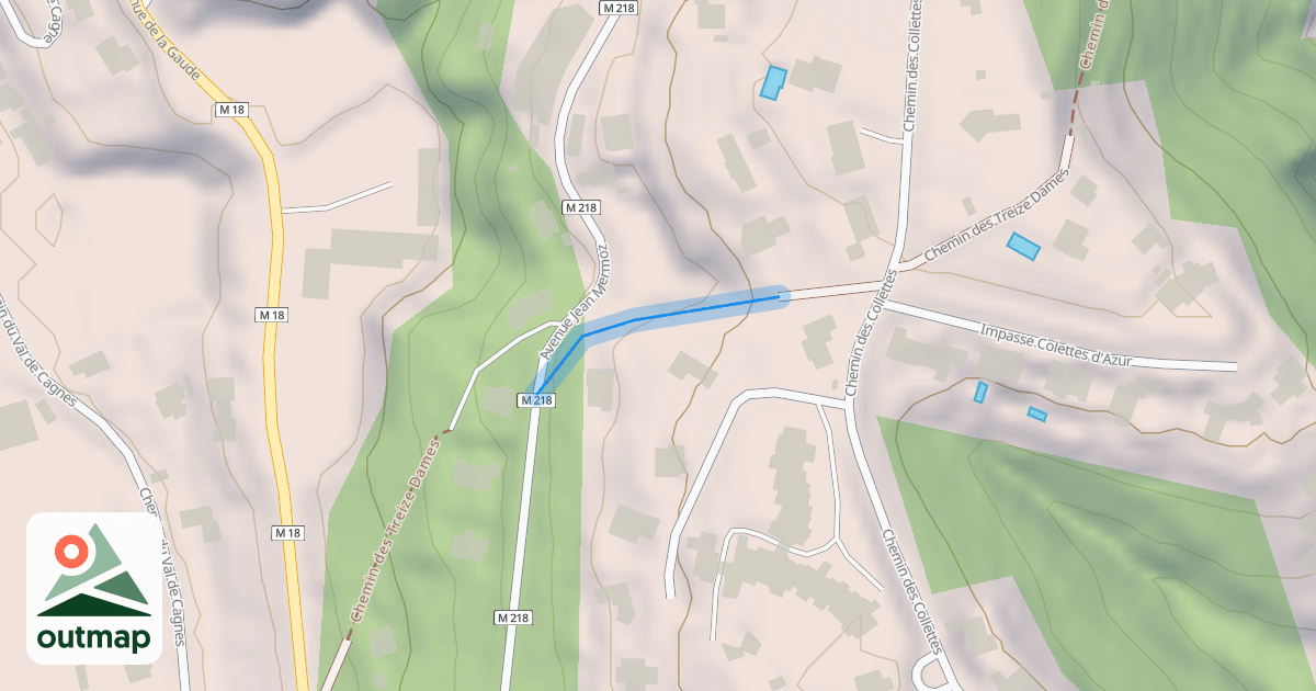 Map of Chemin des Treize Dames