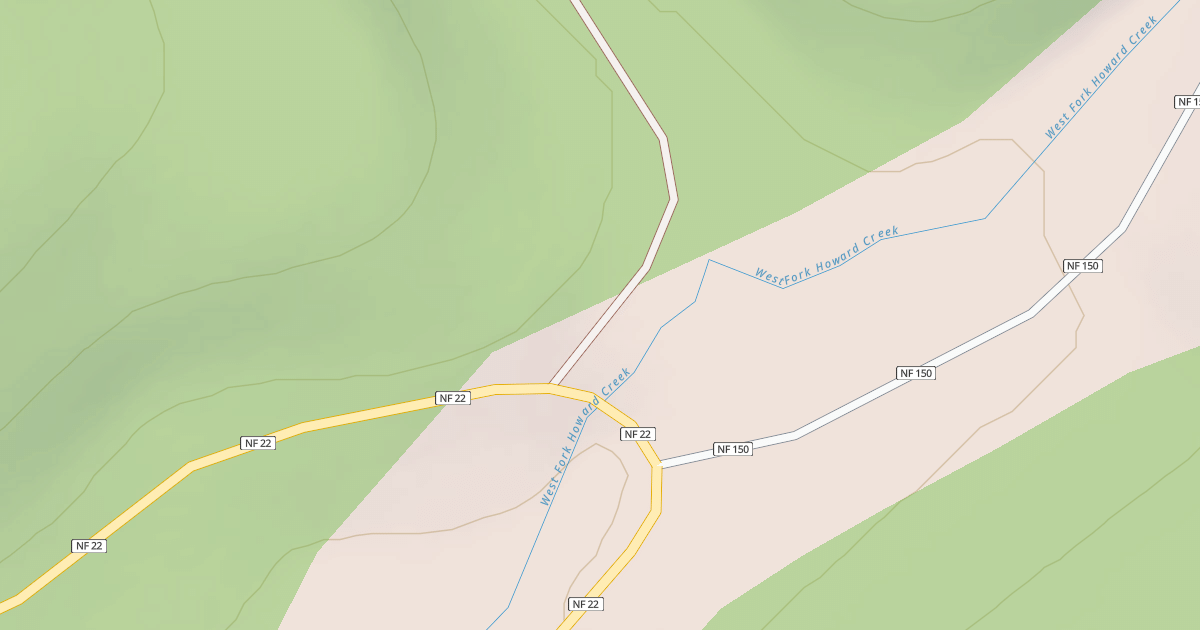 Map preview of USFS National Forest System Roads {32858083-D2F4-458E-BEA7-A1C53DC3C20B}