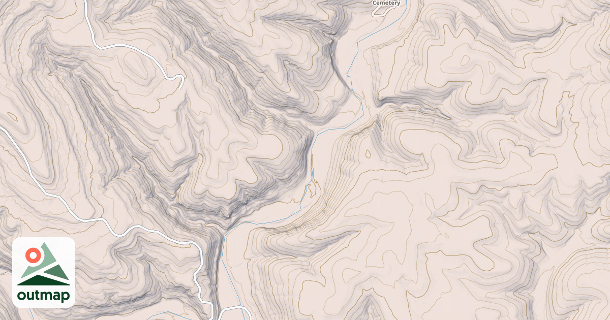 Map of SULPHUR CUT-OFF
