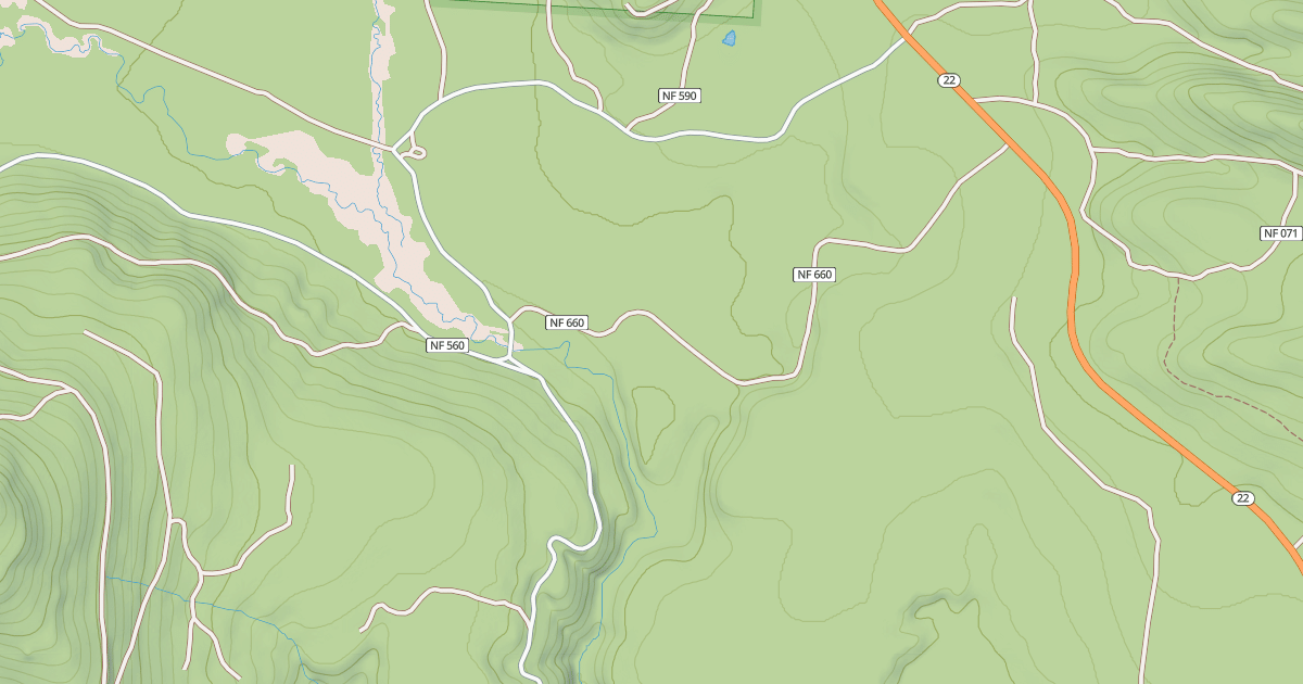 Map preview of LAVA LAKE RD