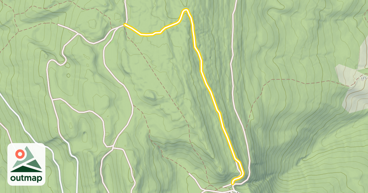 Map of Piste Rouge Borne des 3 Cantons