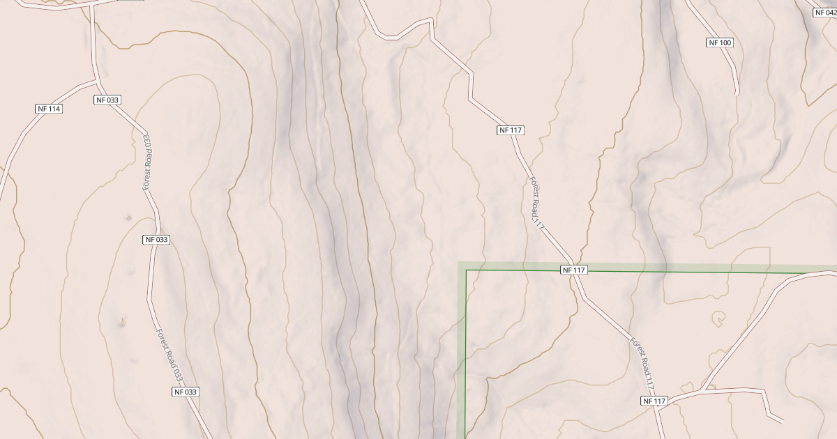 Map preview of USFS National Forest System Roads {045F5CC6-D286-45E2-90DA-0F61E0EB8101}