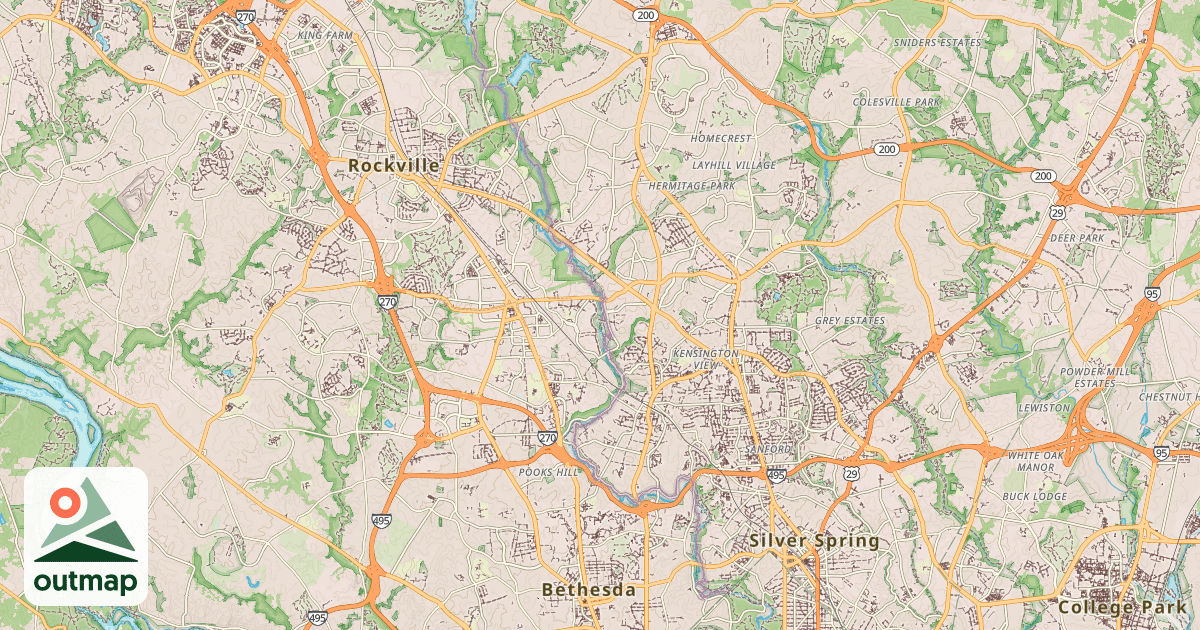 Map of Rock Creek Trail