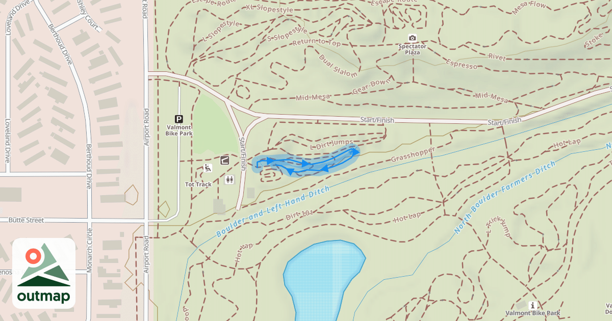 Map of S Dirt Jumps