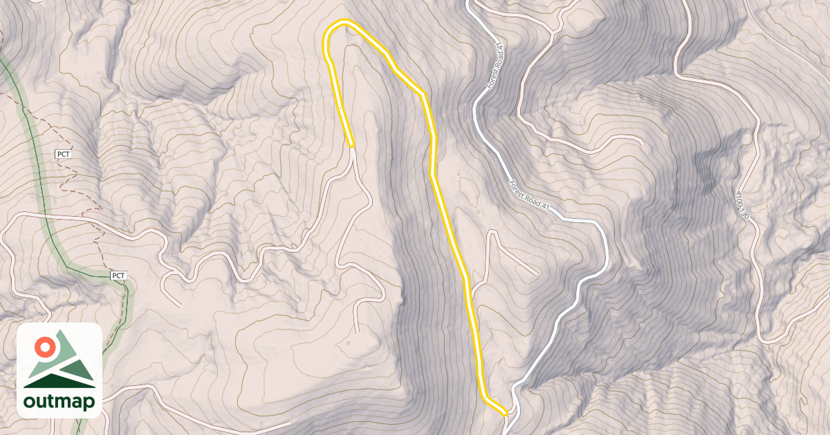 Map of Forest Road 4100-126