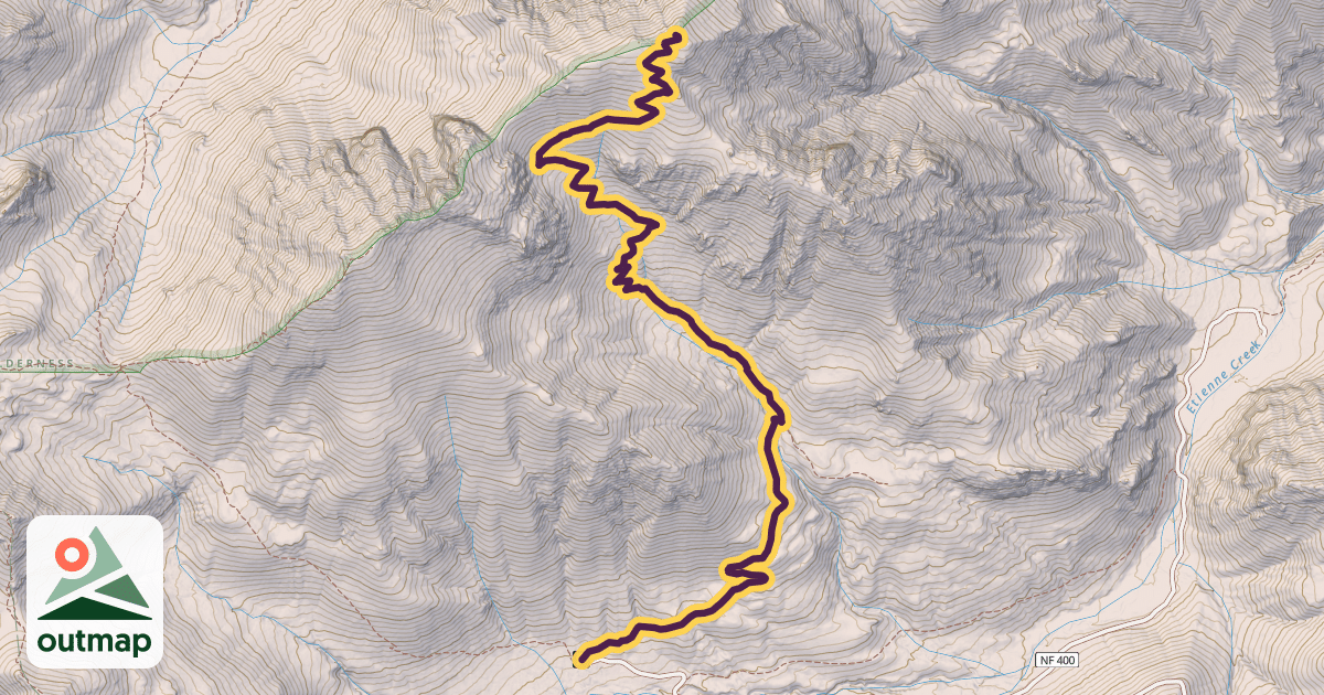 Map of Three Brothers Lookout Trail