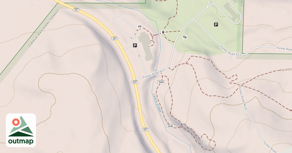 Map of SANDIA RANGER STATION