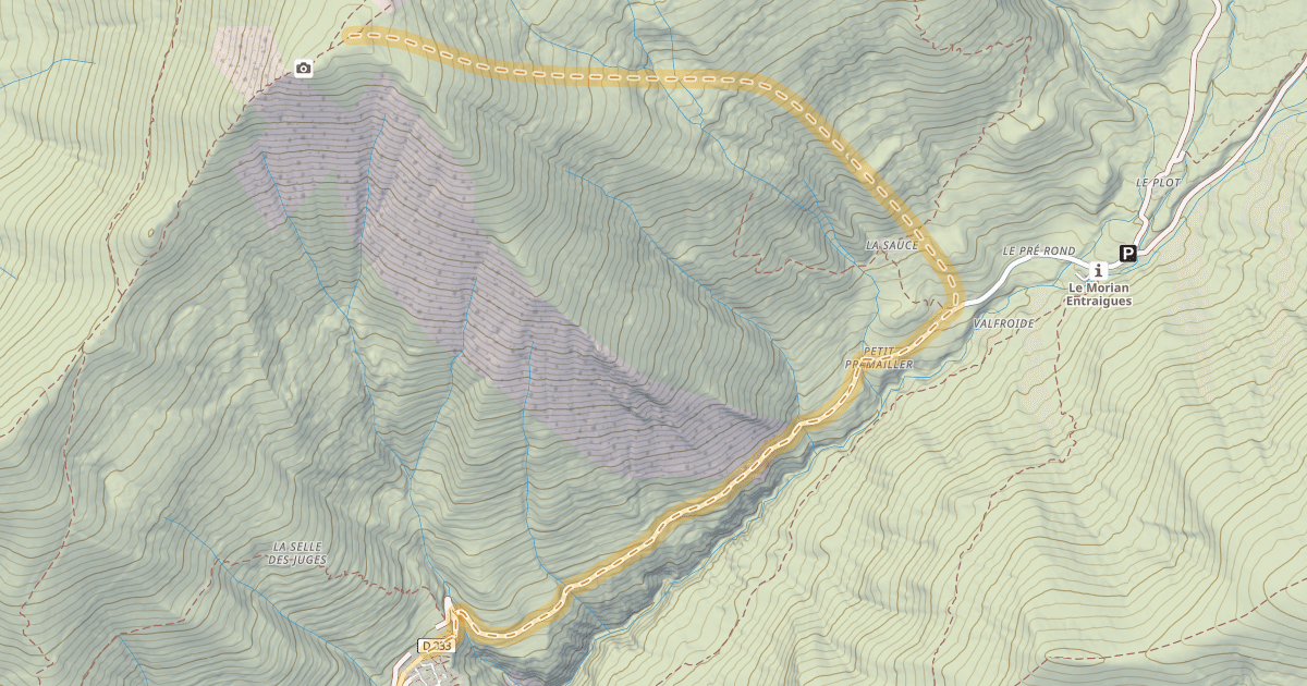 Map preview of Le Signal de la Grave — Les Hières