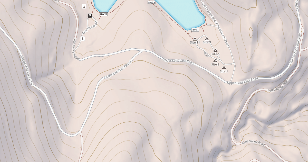 Map preview of UPPER LETTS LAKE
