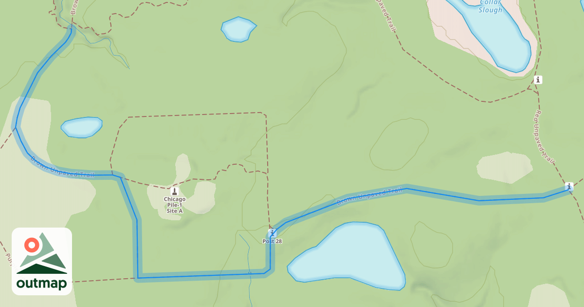 Map of Brown Unpaved Trail