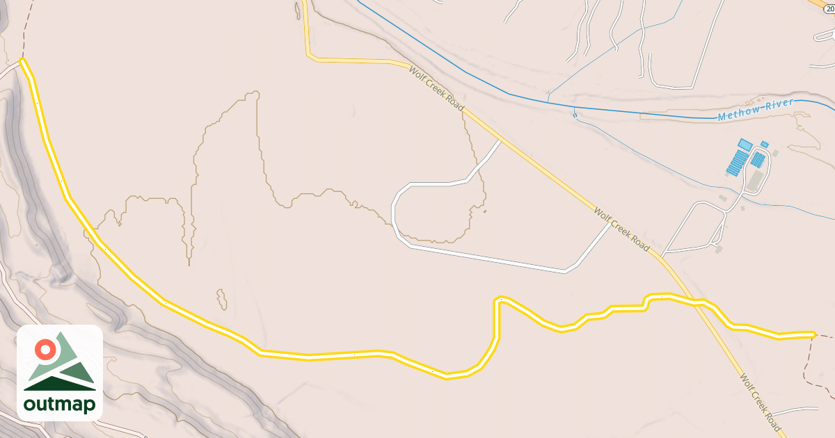 Map of Methow Community Trail- Winthrop to Powers Plunge