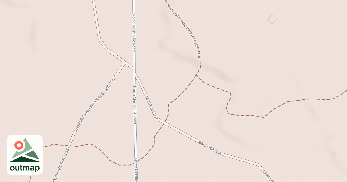 Map of Little Manistee Motorcycle Trail