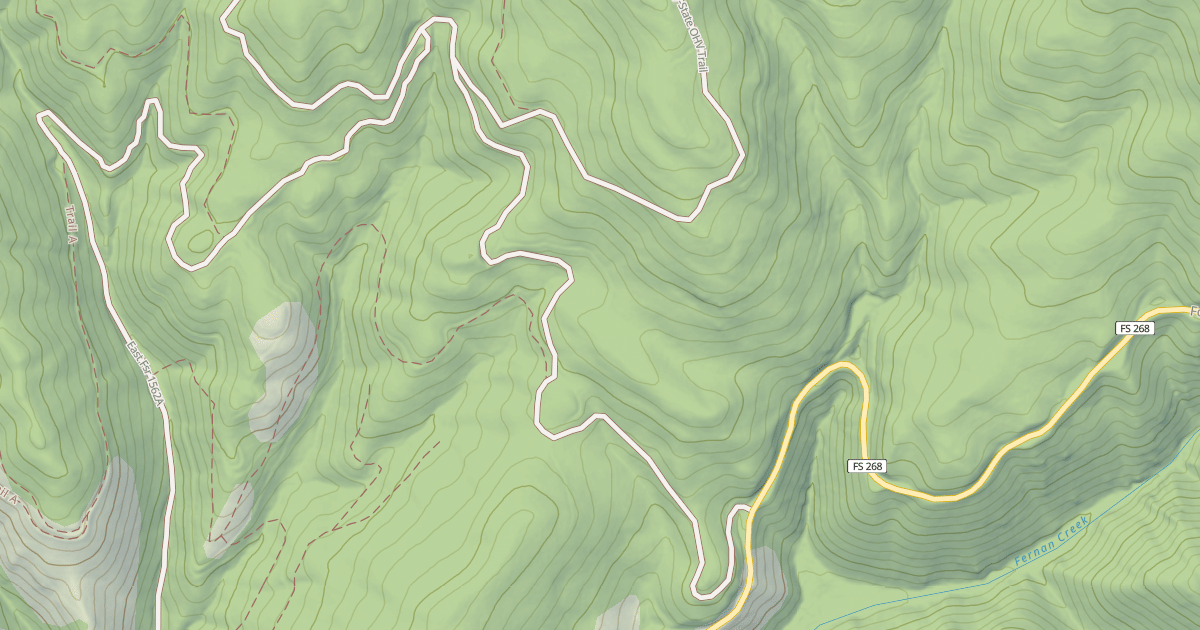 Map preview of USFS Motor Vehicle Use Map Trails 12232