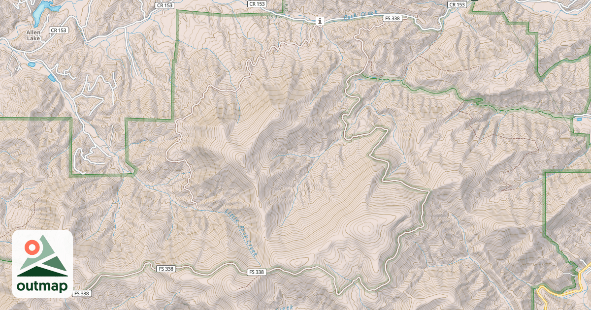 Map of STANLEY GAP (RICH MOUNTAIN)