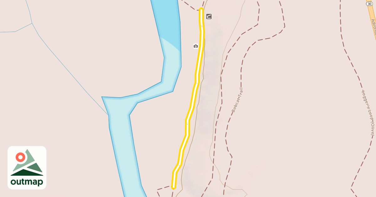Map of Heron Marsh Trail (Gray)