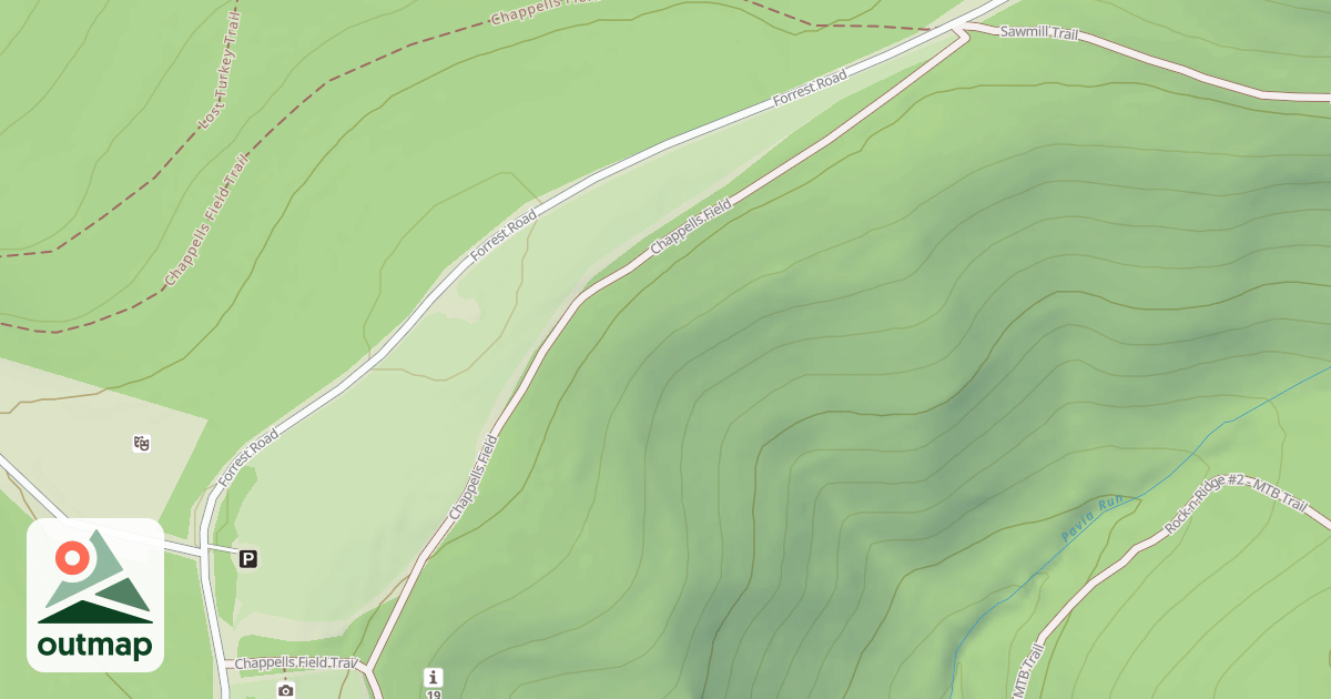 Map of Blue Knob State Park Trails