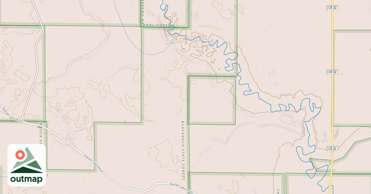 Map of DECKER LAKE SPUR 2474