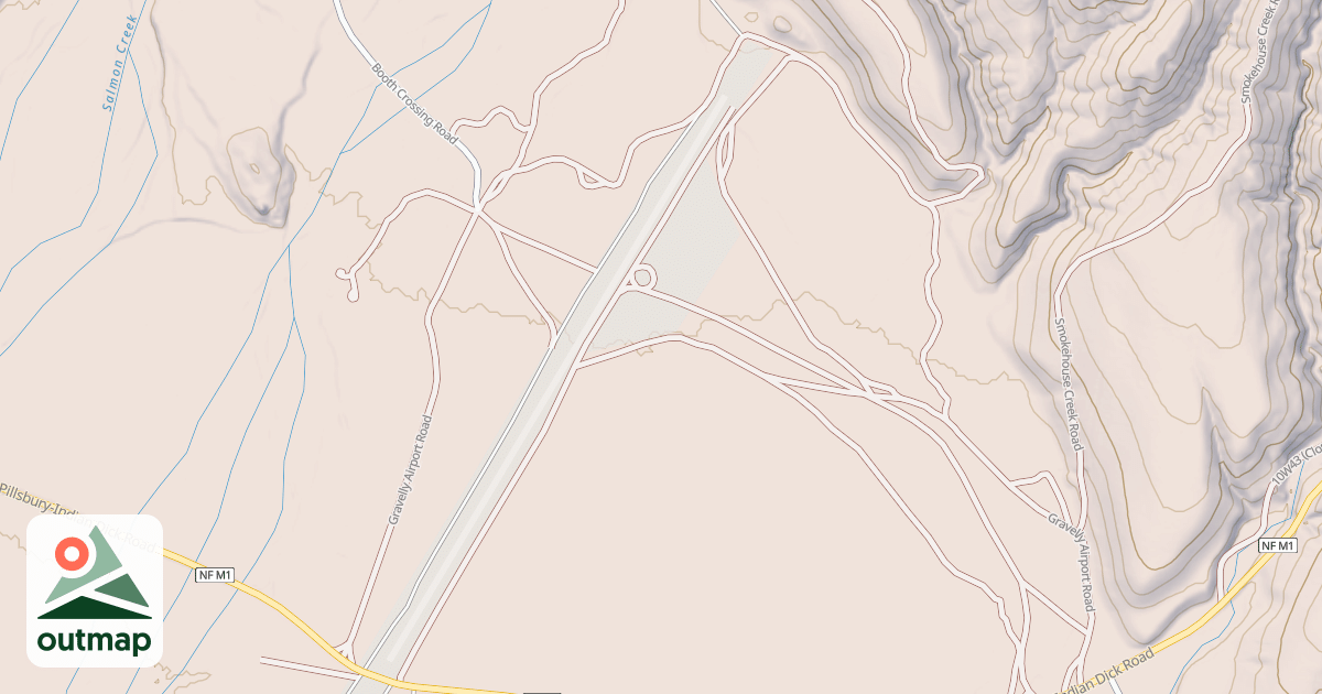 Map of GRAVELLY AIRPORT