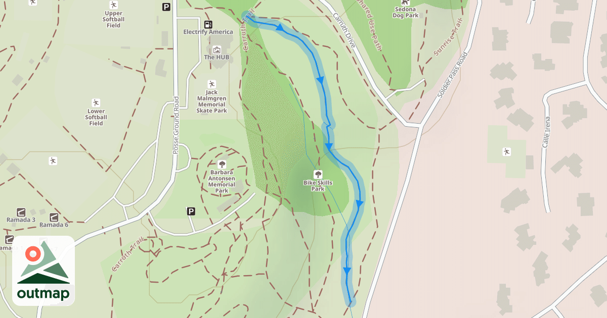 Map of Bump & Jump Flow Trail